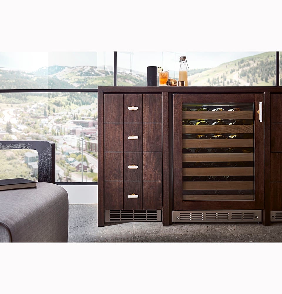 Alt View 34. GE Profile - 15" 26-Lb. Built-In Icemaker with Nugget Ice - Custom Panel Ready.