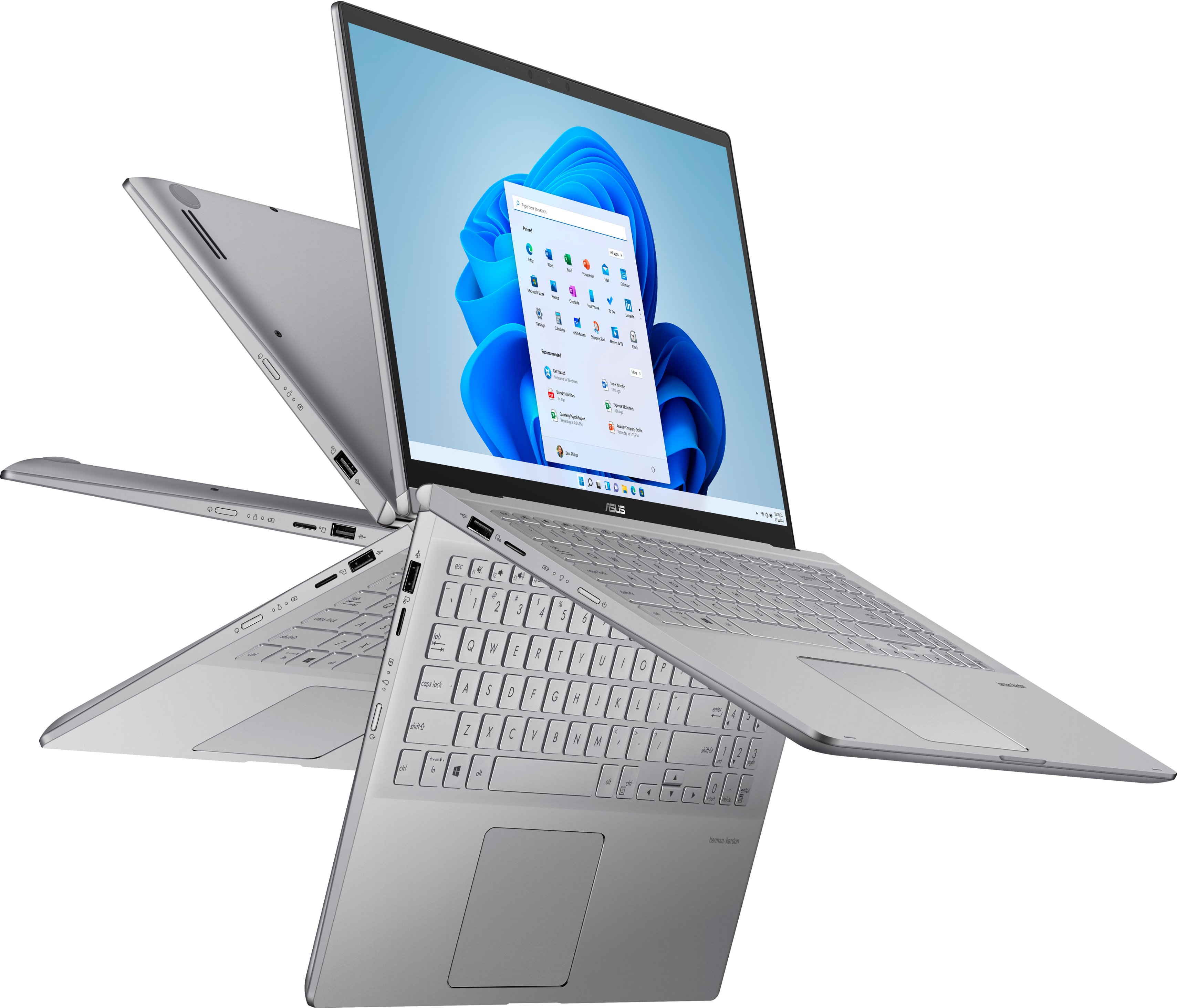 Left View: ASUS - ZenBook 13 13.3" Laptop - Intel Core i7 - 8 GB Memory - 512 GB SSD - Pine Gray