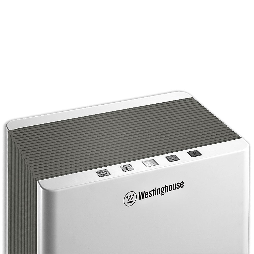 Left View: Westinghouse - Air Purifier Featuring Bi-Lateral Airflow and NCCO Reactor with True HEPA Filter - For Large Sized Rooms - White