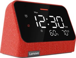 Lenovo - Smart Clock Essential 4" Smart Display with Alexa - Clay Red - Front_Zoom