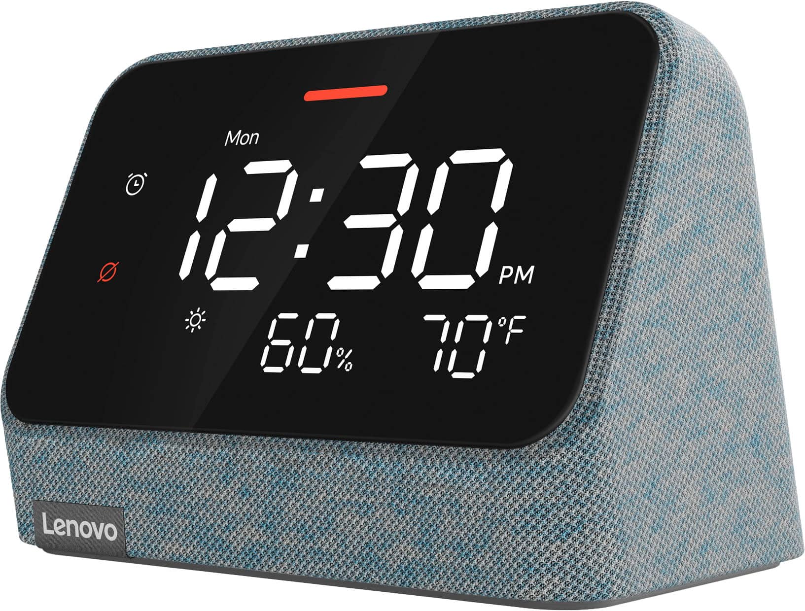Alt View 1. Lenovo - Smart Clock Essential 4" Smart Display with Alexa - Misty Blue.