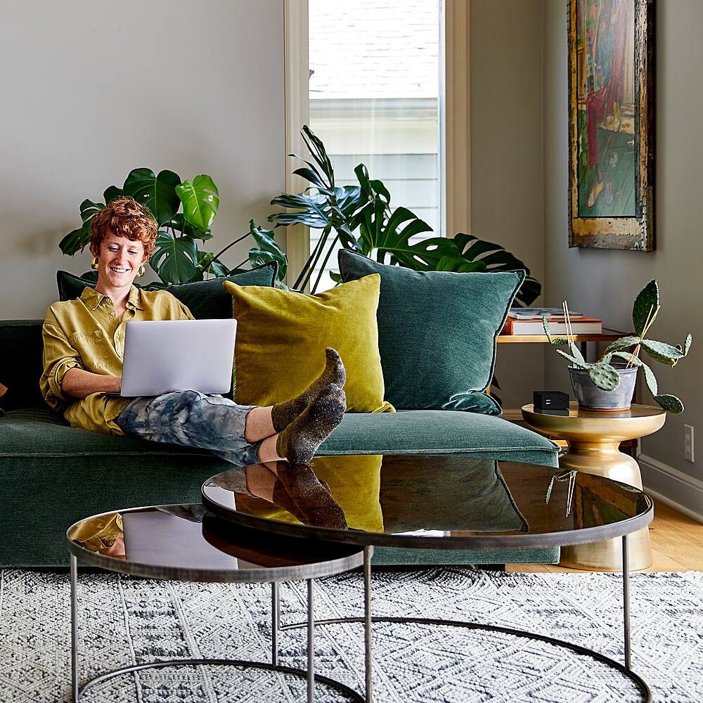 Alt View 13. charg - 2in1 2-outlet 4-USB Side Table Power Strip - Black.