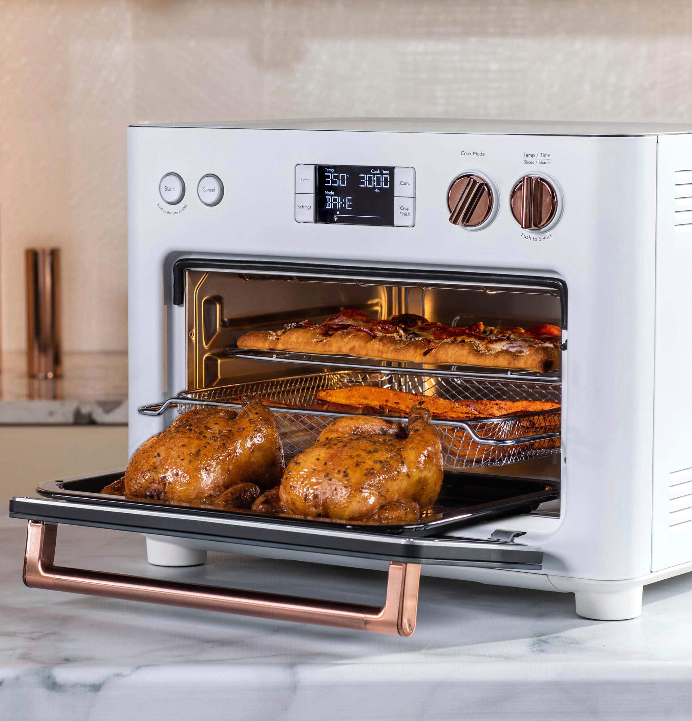 Alt View 14. Café - Couture Smart Toaster Oven with Air Fry - Matte White.