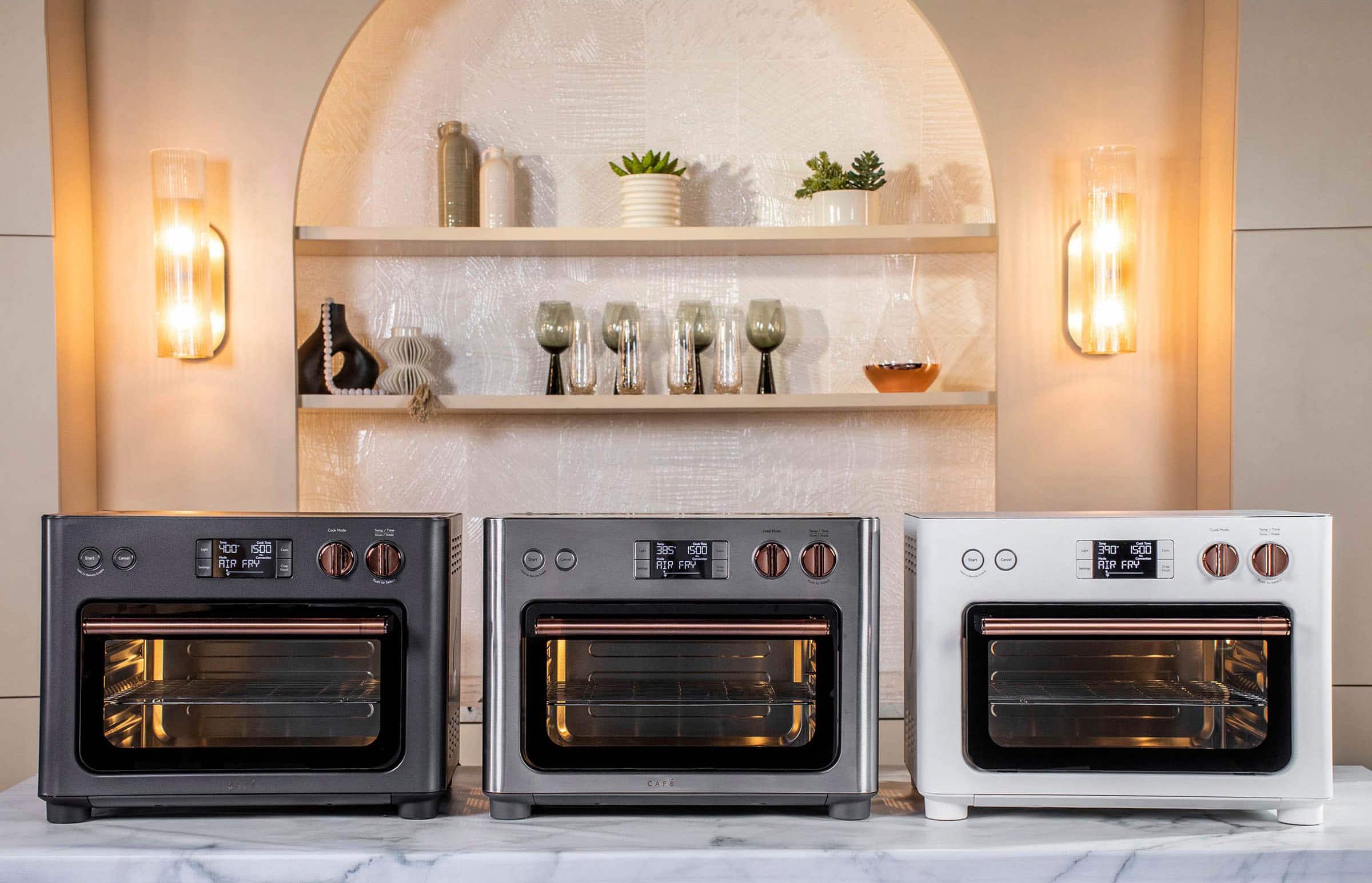 Alt View 15. Café - Couture Smart Toaster Oven with Air Fry - Matte White.