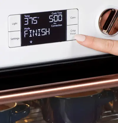 Café Couture Oven With 14 Essential Cooking Modes, Including Air Fry, CrispFinish, Bake, Broil, Roast, Toast, Pizza, WiFi & Smart Connected, Voice Control, Countertop Small Appliances, Matte Black
