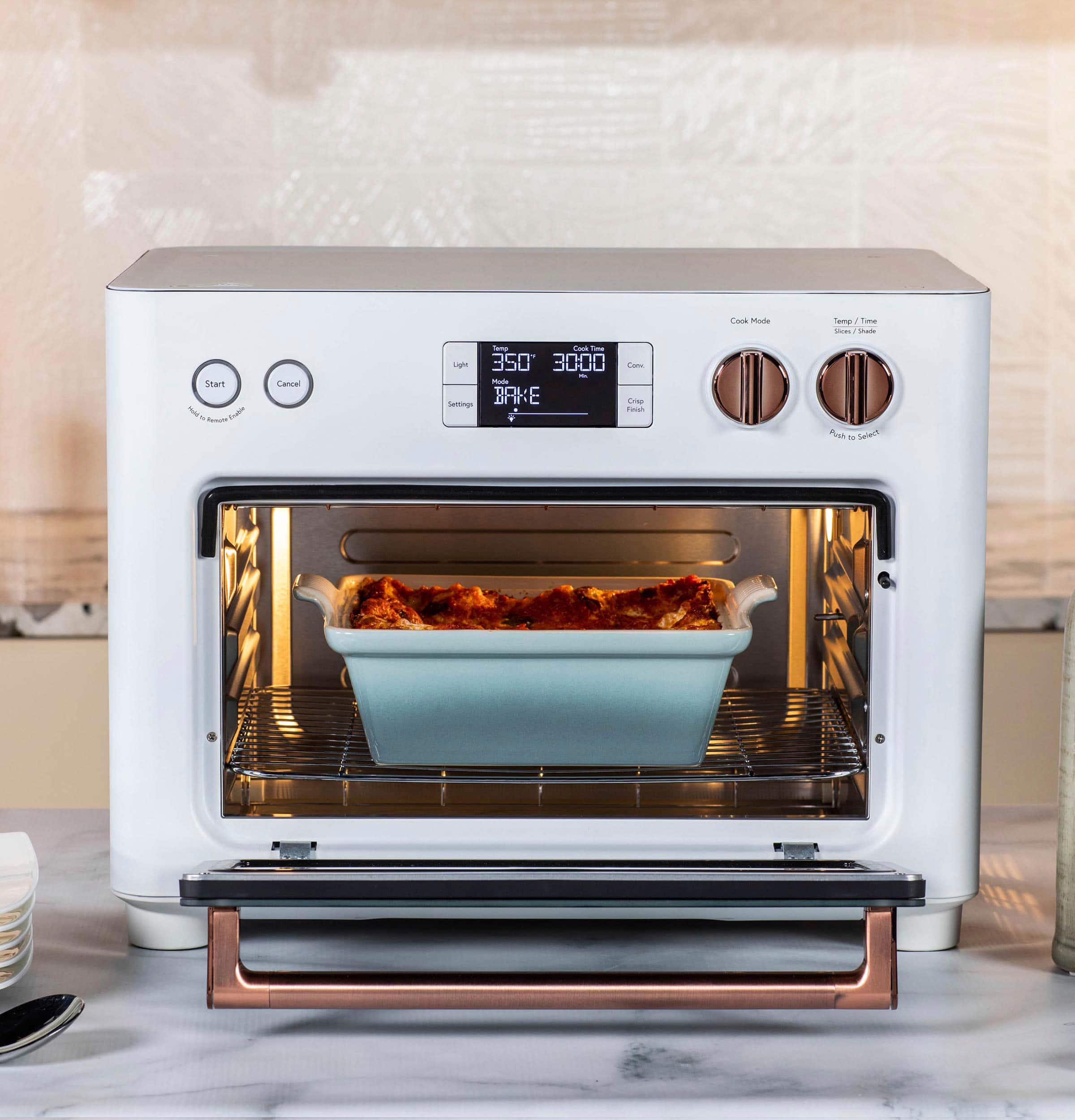 Alt View 20. Café - Couture Smart Toaster Oven with Air Fry - Matte White.