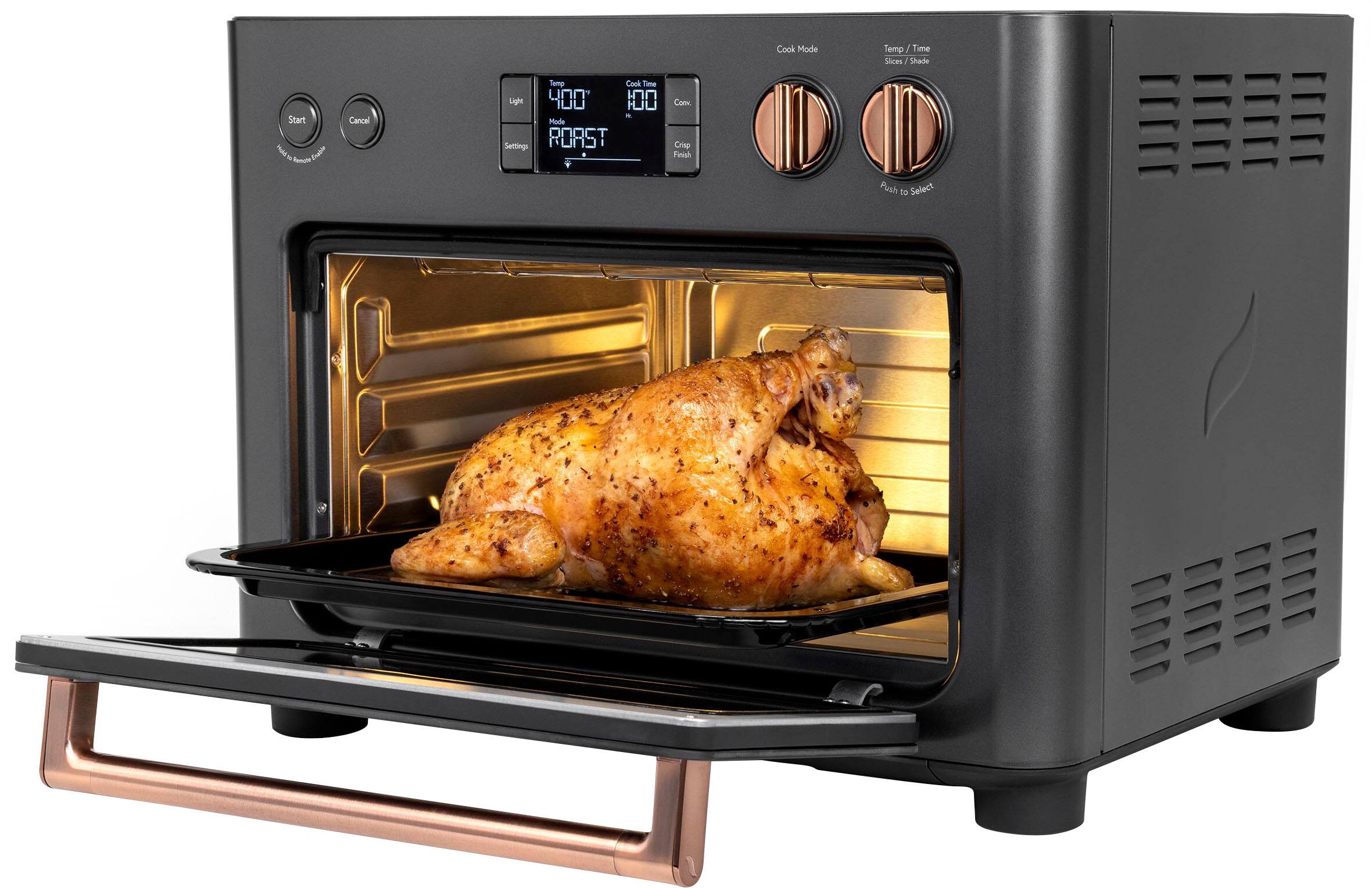Angle. Café - Couture Smart Toaster Oven with Air Fry - Matte Black.
