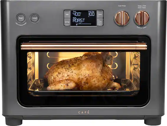 Front. Café - Couture Smart Toaster Oven with Air Fry - Matte Black.