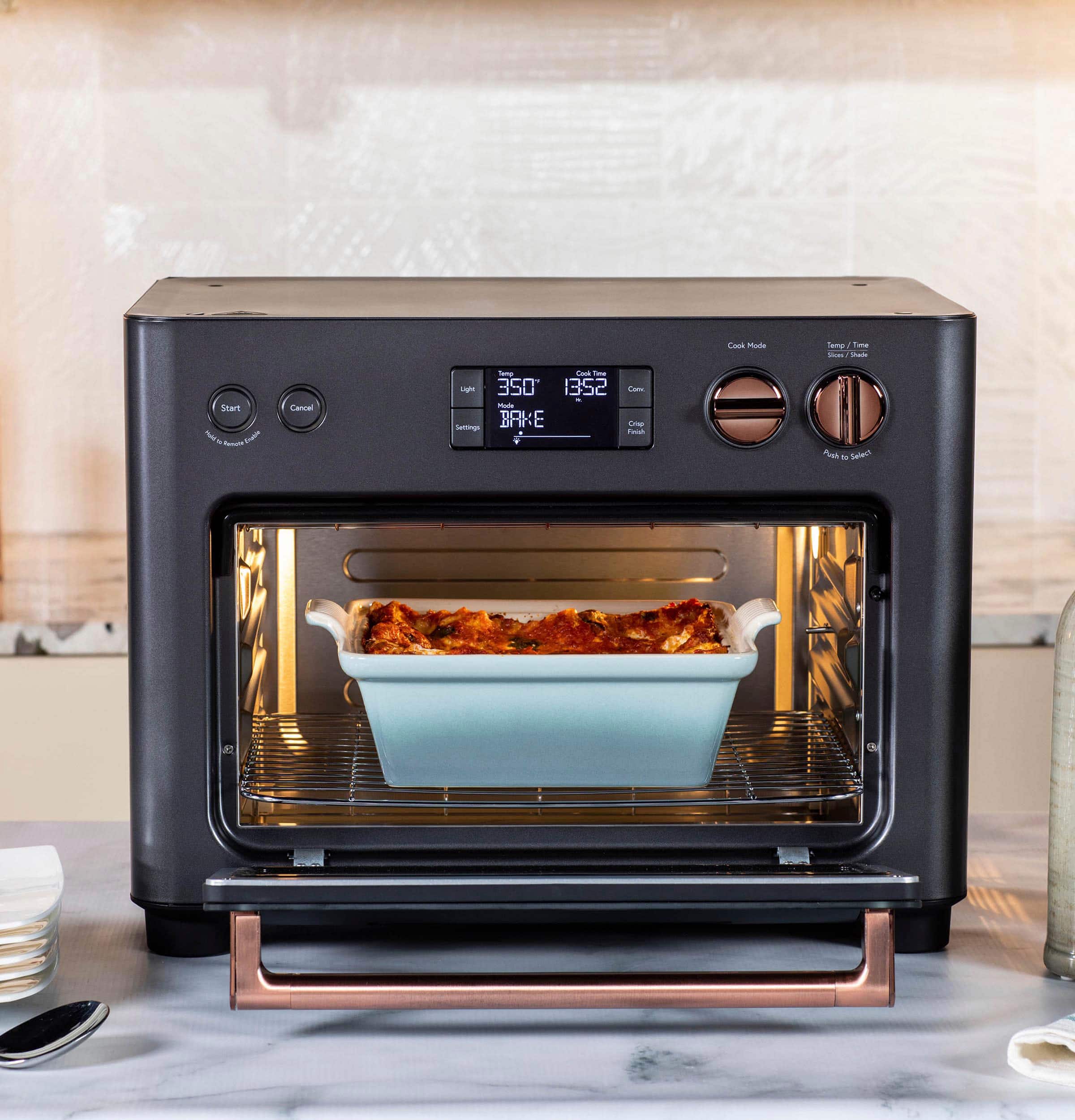 Alt View 19. Café - Couture Smart Toaster Oven with Air Fry - Matte Black.
