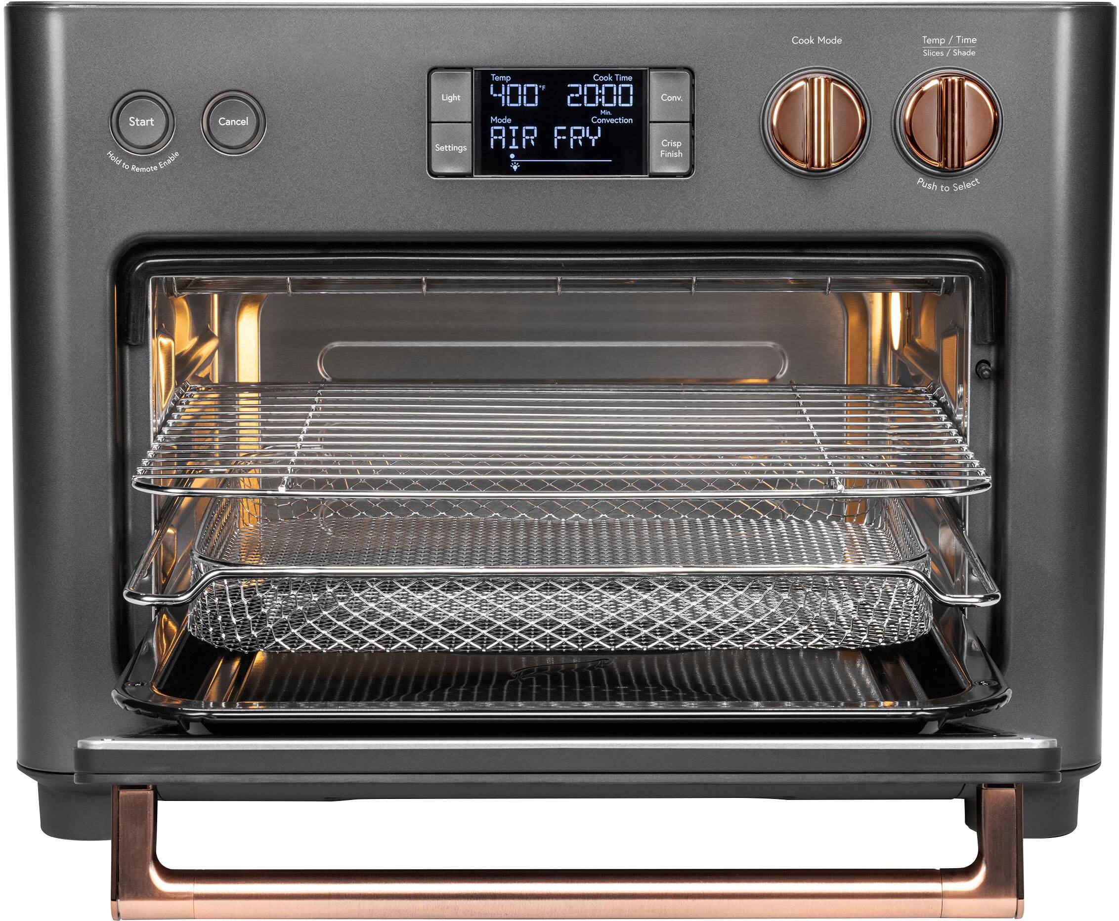Left. Café - Couture Smart Toaster Oven with Air Fry - Matte Black.