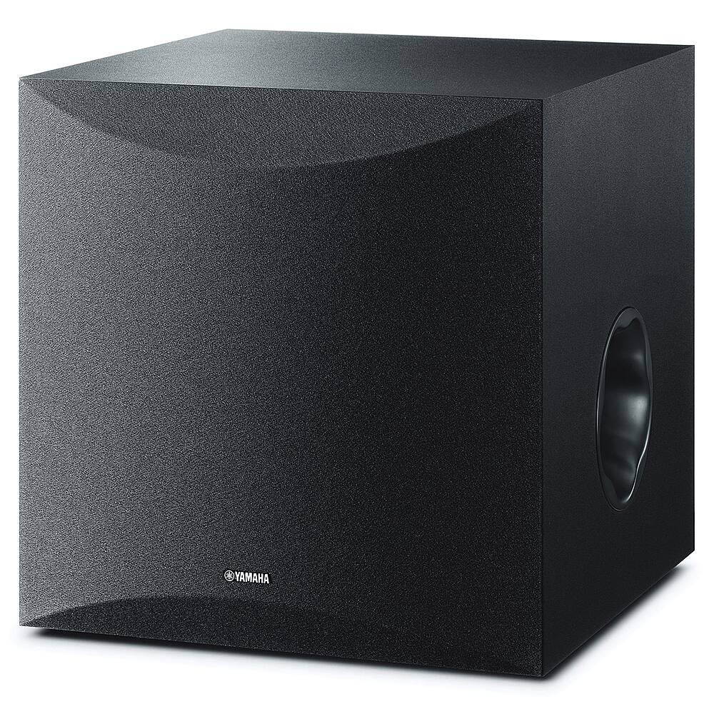 Front. Yamaha - NS-SW100BL 10-Inch 100-Watt-Max Powered Subwoofer - Black.
