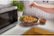 Alt View Zoom 21. GE - 1.0 Cu. Ft. Convection Countertop Microwave with Air Fry - Black stainless steel.