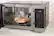 Alt View 22. GE - 1.0 Cu. Ft. Convection Countertop Microwave with Air Fry - Black stainless steel.
