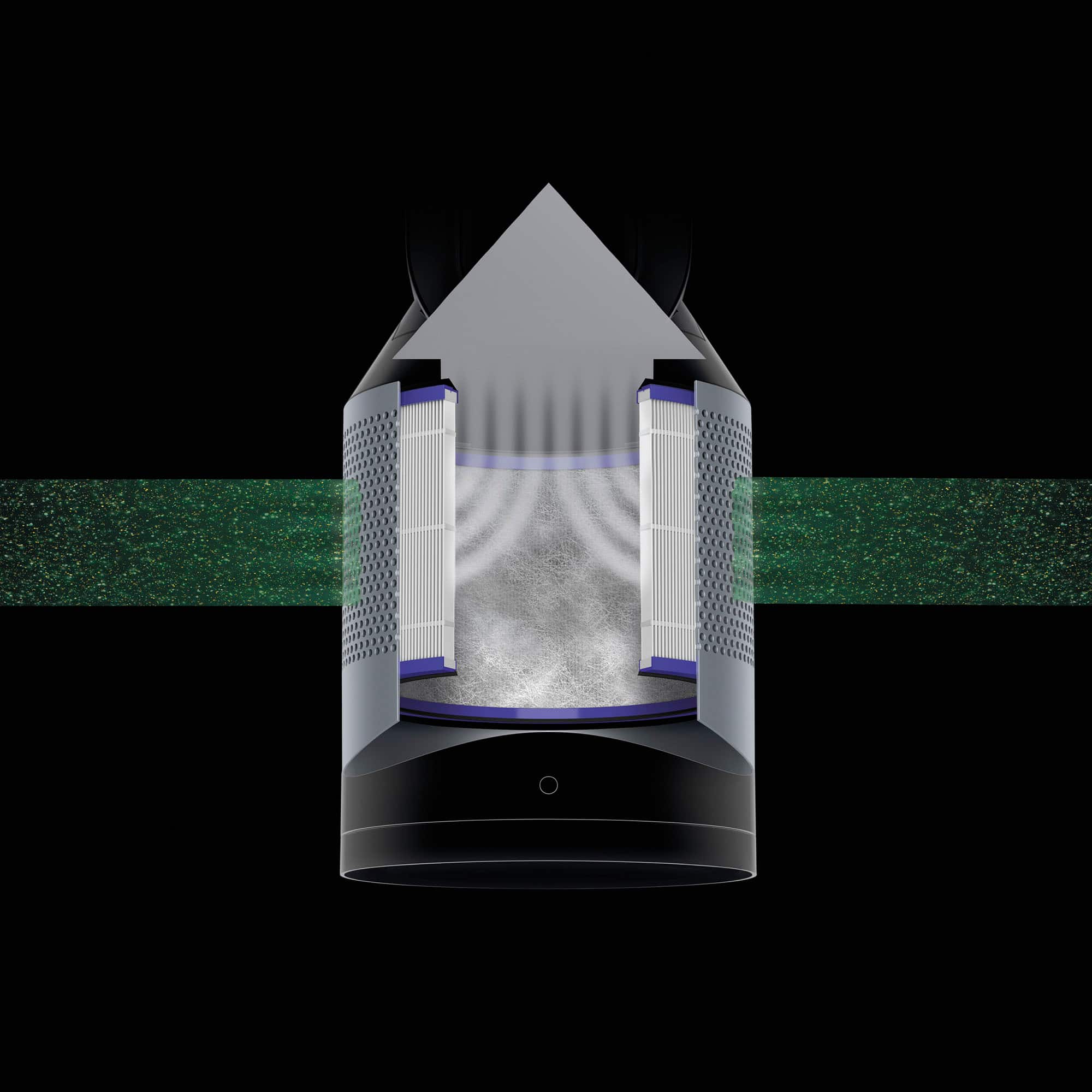 Alt View 14. Dyson - Purifier Hot+Cool Link - HP02 - Air Purifier, Heater and Fan - White/Silver.