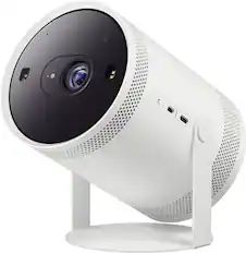 Front. Samsung - The Freestyle FHD HDR Smart Portable Projector - White.