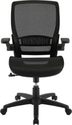 Insignia™ - Ergonomic Mesh Office Chair with Adjustable Arms - Black - Front_Zoom