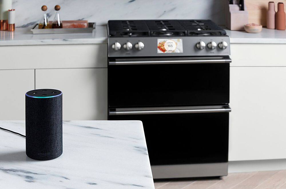 Alt View 17. Café - 5.6 Cu. Ft. Slide-In Gas Convection Range with Modern Glass, Customizable - Platinum Glass.