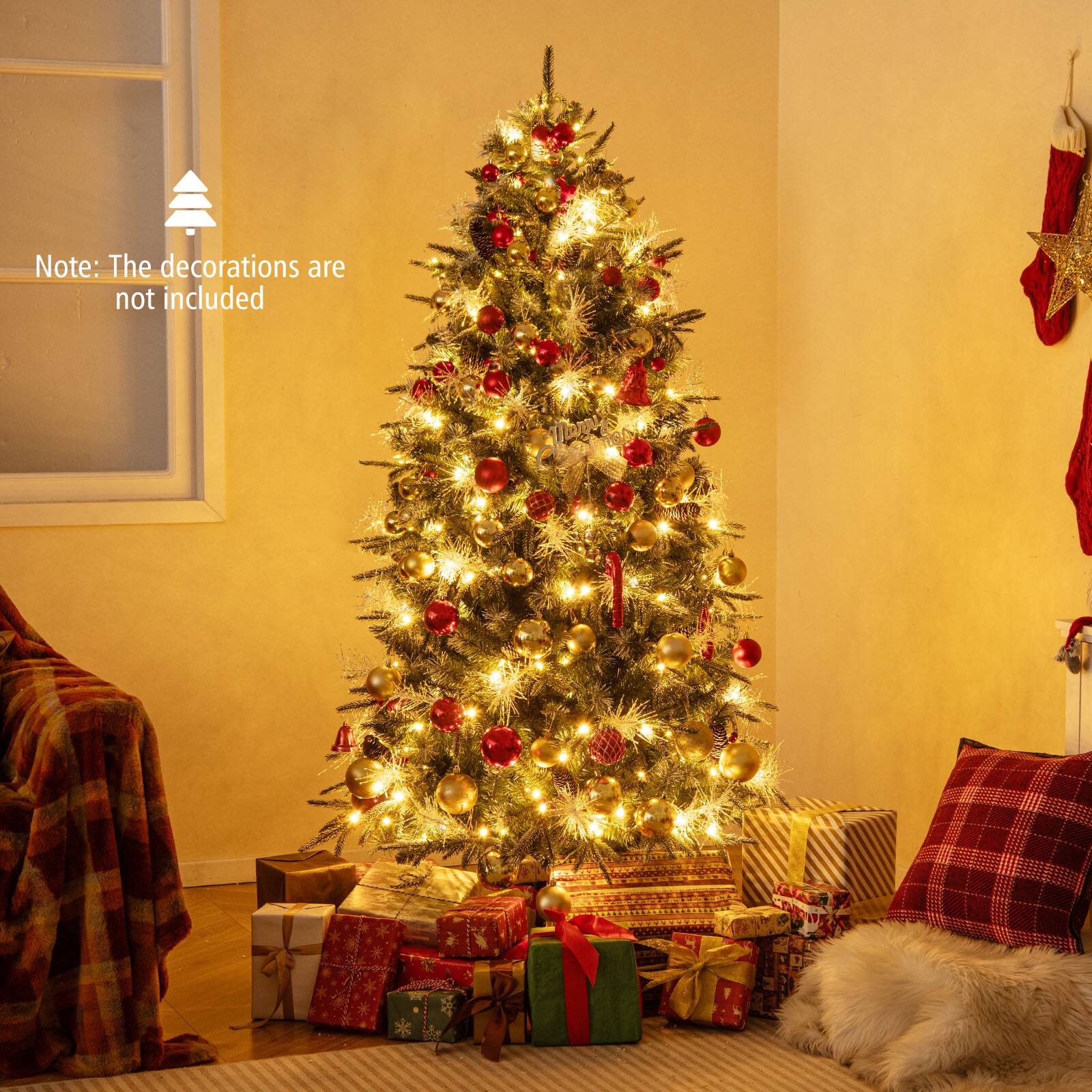 Note: The decorations are not included