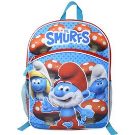 Nickelodeon - The Smurfs 16" School Backpack with front and side Pockets - Blue