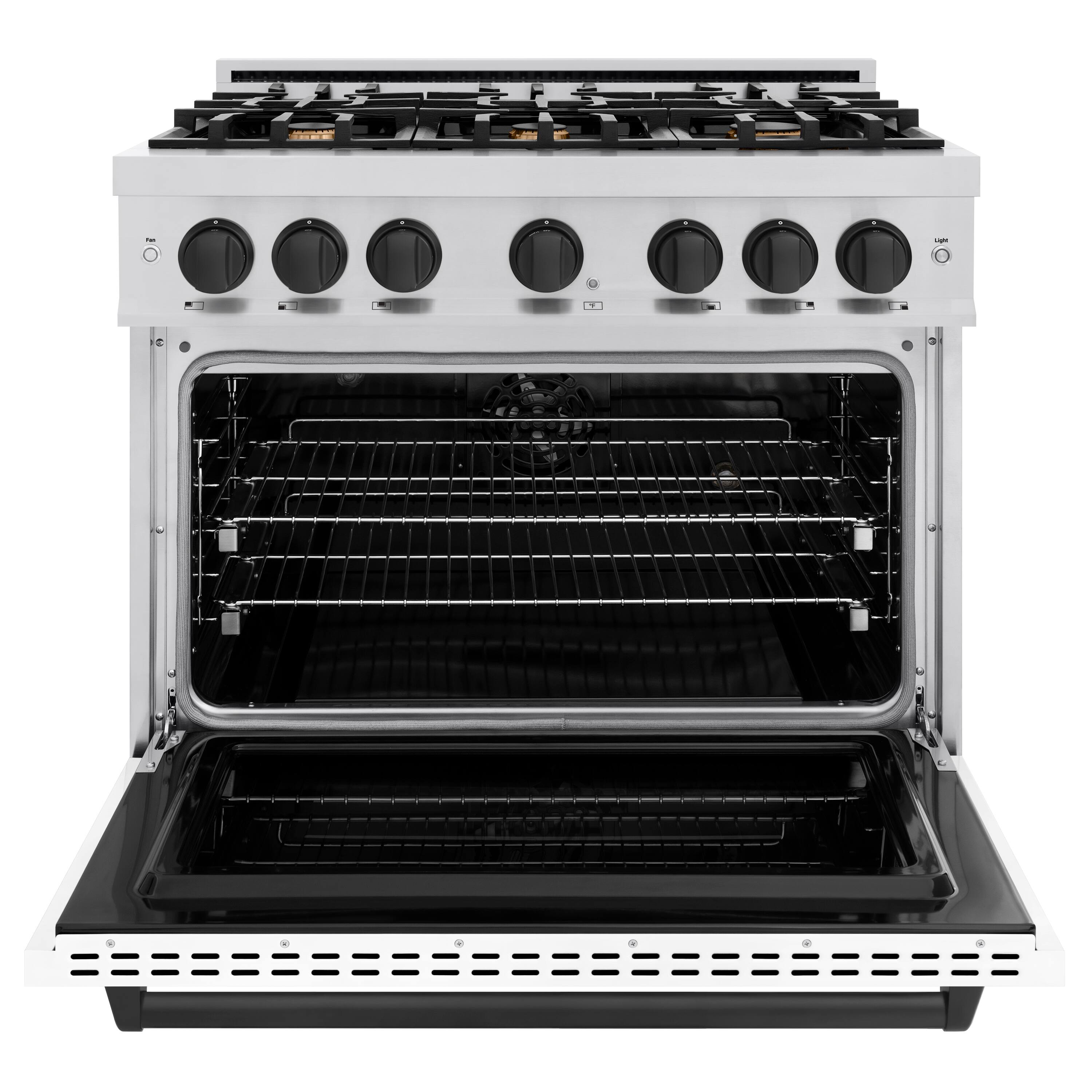 Alt View 1. ZLINE - ZLINE Autograph 36" Classic Dual Fuel Range with Black Accents (CDRZ-WM-36-MB) - Black.