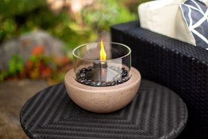 Mr. Bar-B-Q - Firebowl with Citronella Canister - Beige - Front_Zoom