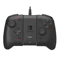 Front. Hori - Split Pad Pro Attachment Set for Nintendo Switch - Black.