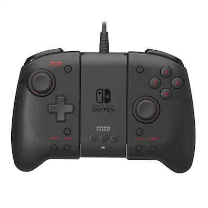 Front. Hori - Split Pad Pro Attachment Set for Nintendo Switch - Black.