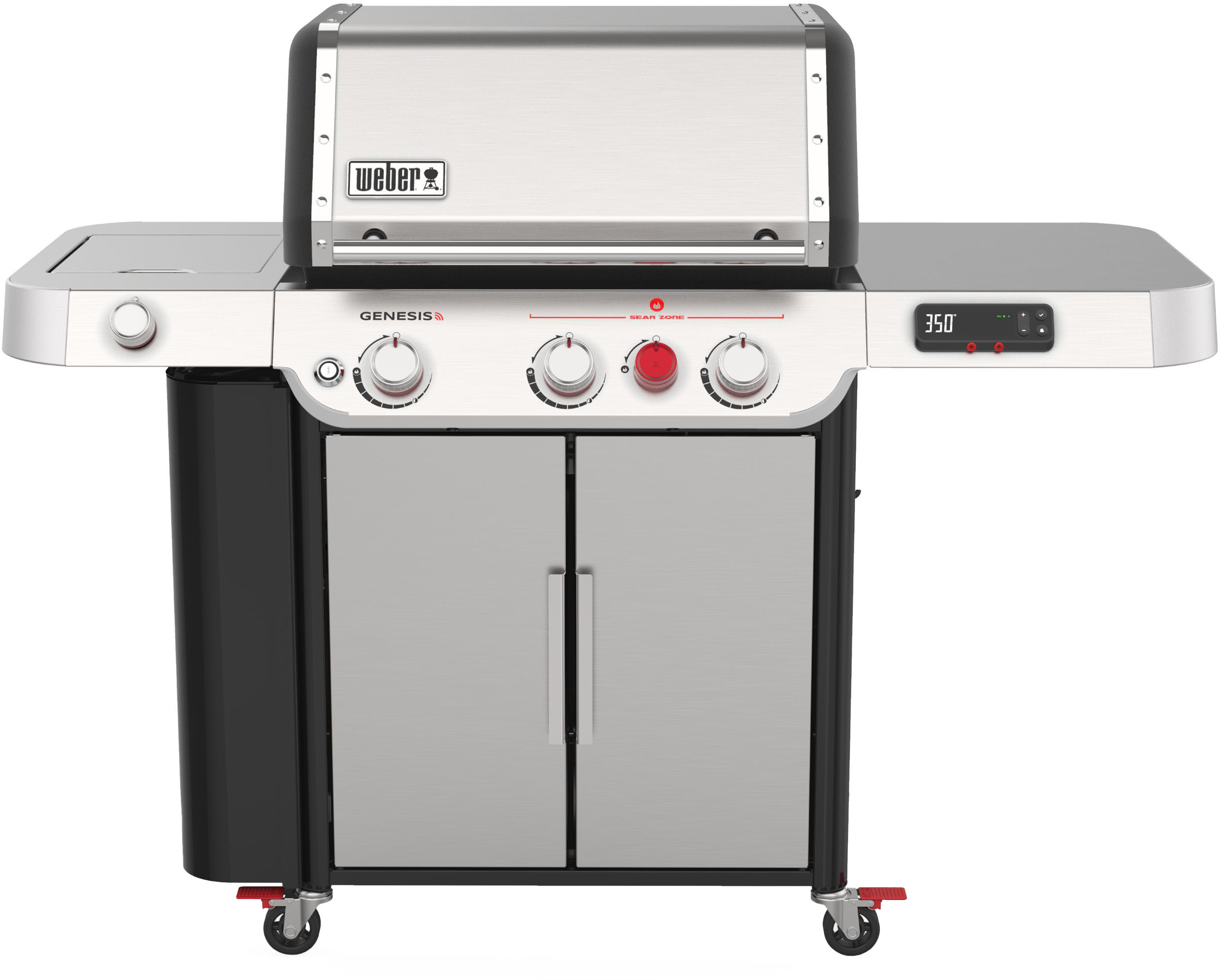 Angle View: Weber - Genesis Gas Grill SX-335 Propane Gas Grill - Stainless Steel