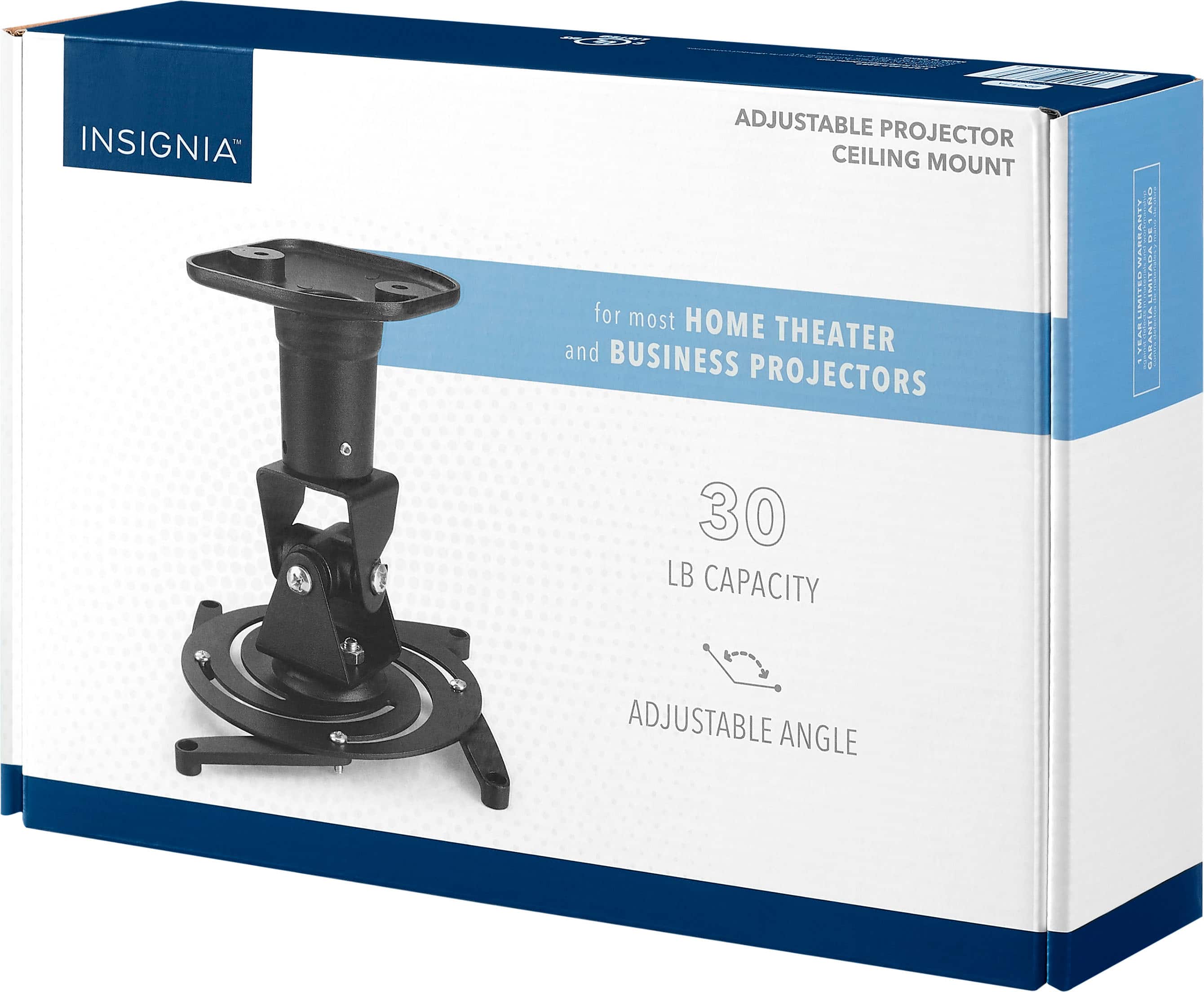 Alt View 12. Insignia™ - Universal Projector Ceiling Mount - Black.