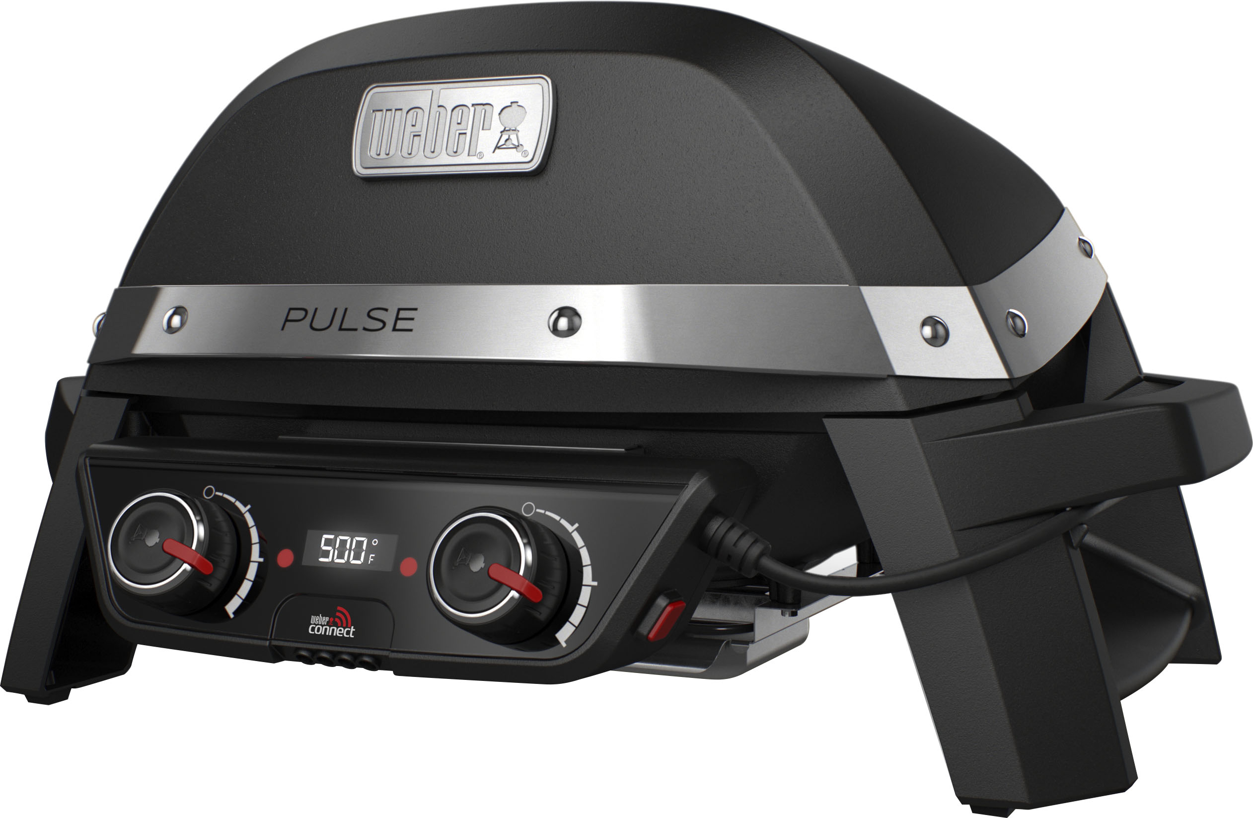 Angle View: Weber - Pulse 2000 Electric Grill - Black