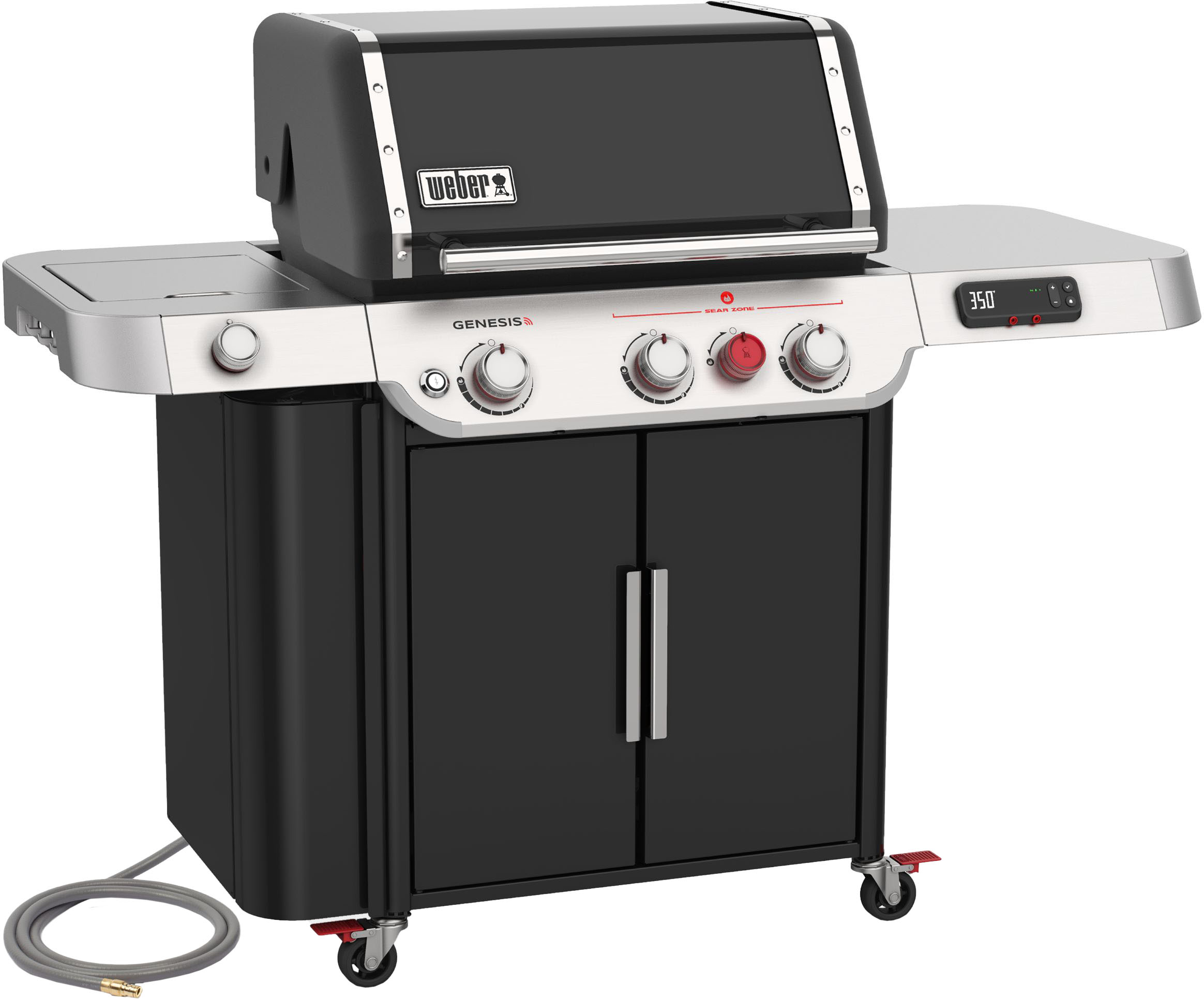 Left View: Weber - Genesis EX-335 Natural Gas Grill - Black