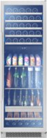 Zephyr - Presrv 24 in. 59 Bottle 161 Can, Dual Zone Wine and Beverage Cooler - Stainless steel and glass - Front_Zoom