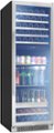 Alt View Zoom 15. Zephyr - Presrv 24 in. 59 Bottle 161 Can, Dual Zone Wine and Beverage Cooler - Stainless steel and glass.