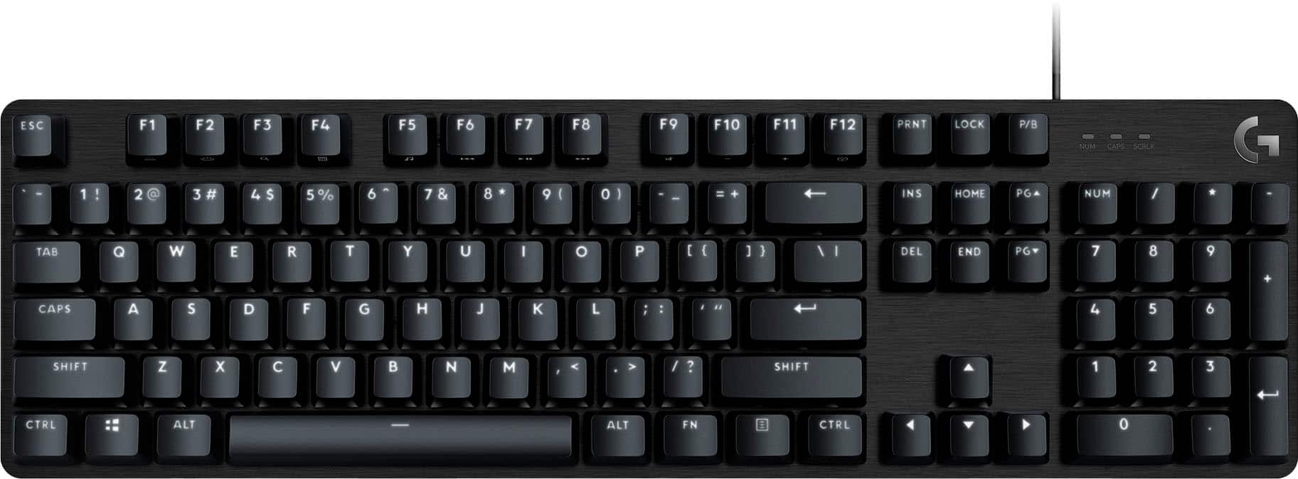 Logitech - G413 SE Full-Size Wired Mechanical Tactile Switch Gaming Keyboard for Windows/Mac with Backlit Keys - Black - Front_Zoom