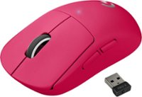 Front Zoom. Logitech - PRO X SUPERLIGHT Lightweight Wireless Optical Gaming Mouse with HERO 25K Sensor - Magenta.