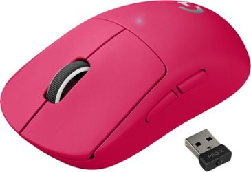 Logitech - PRO X SUPERLIGHT Lightweight Wireless Optical Gaming Mouse with HERO 25K Sensor - Magenta - Front_Zoom