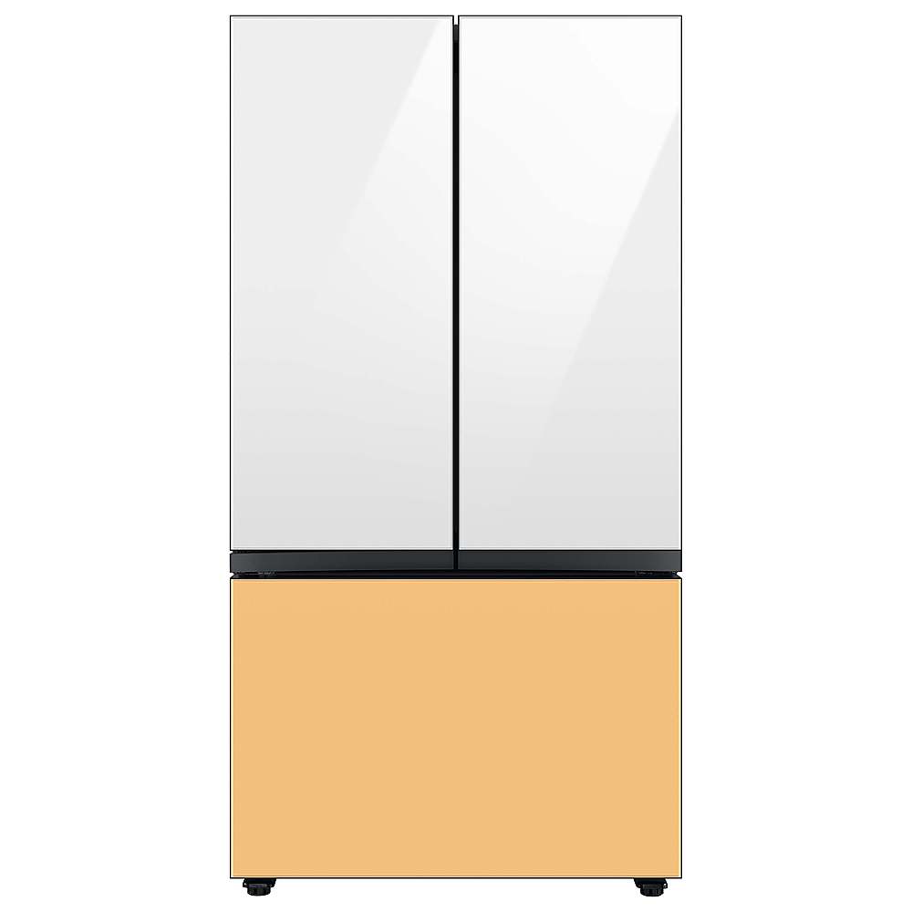 Alt View 11. Samsung - Bespoke 3-Door French Door Refrigerator Panel - Bottom Panel - Sunrise Yellow Glass.