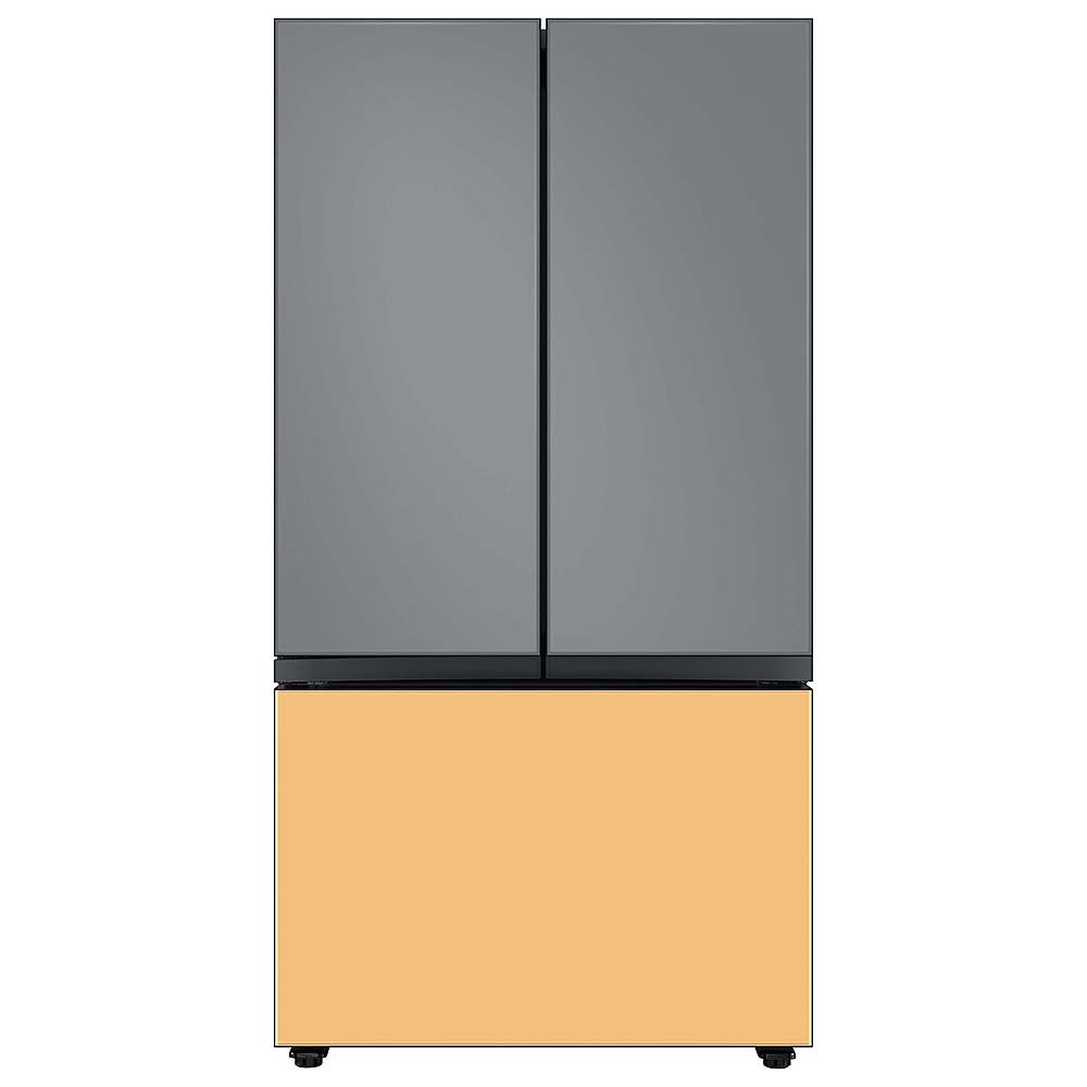 Alt View 13. Samsung - Bespoke 3-Door French Door Refrigerator Panel - Bottom Panel - Sunrise Yellow Glass.
