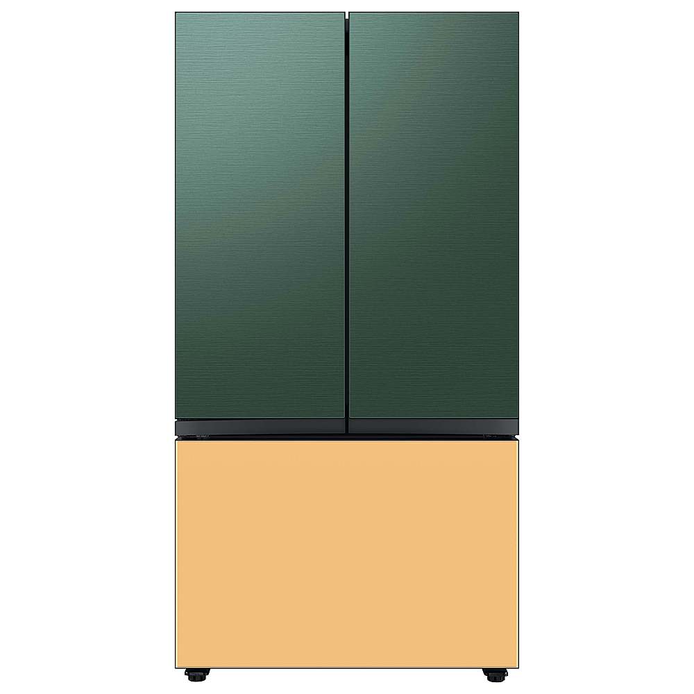 Alt View 17. Samsung - Bespoke 3-Door French Door Refrigerator Panel - Bottom Panel - Sunrise Yellow Glass.