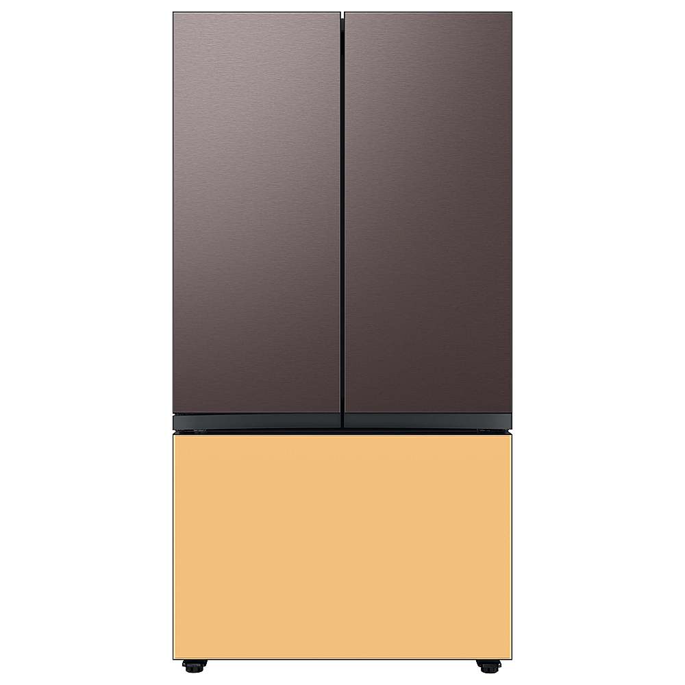 Alt View 18. Samsung - Bespoke 3-Door French Door Refrigerator Panel - Bottom Panel - Sunrise Yellow Glass.