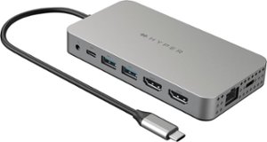 Hyper - Dual 4K HDMI 10-in-1 USB-C Hub for M1 & M2 MacBooks - Front_Zoom