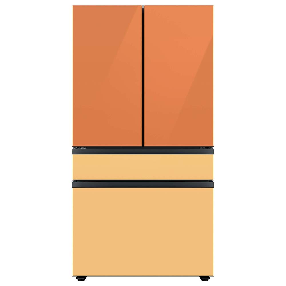 Bespoke 4-Door French Door Refrigerator (23 cu. ft.) with Beverage Center™  in Sunrise Yellow Glass Refrigerators - BNDL-1647386377979