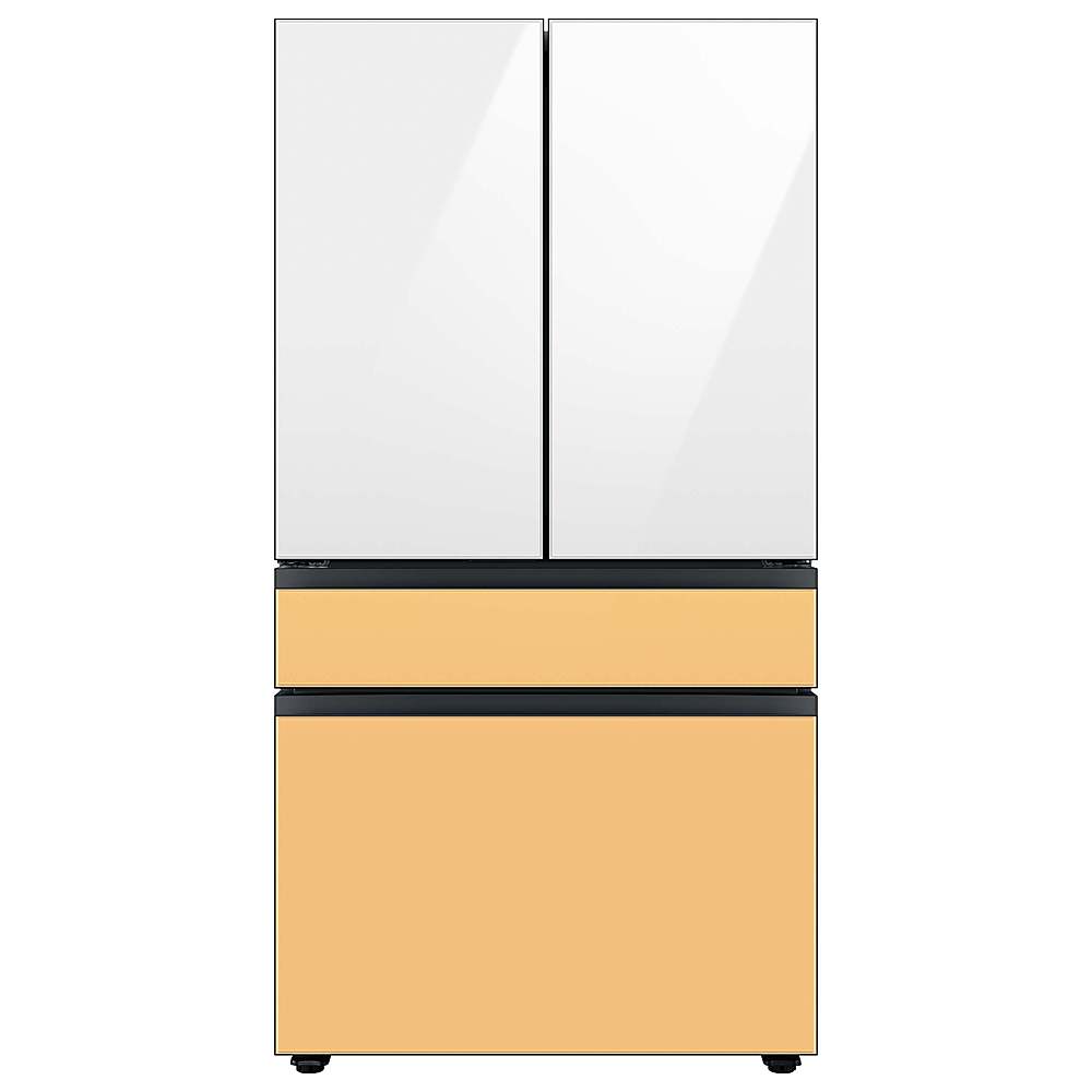 Alt View 11. Samsung - Bespoke 4-Door French Door Refrigerator Panel - Middle Panel - Sunrise Yellow Glass.