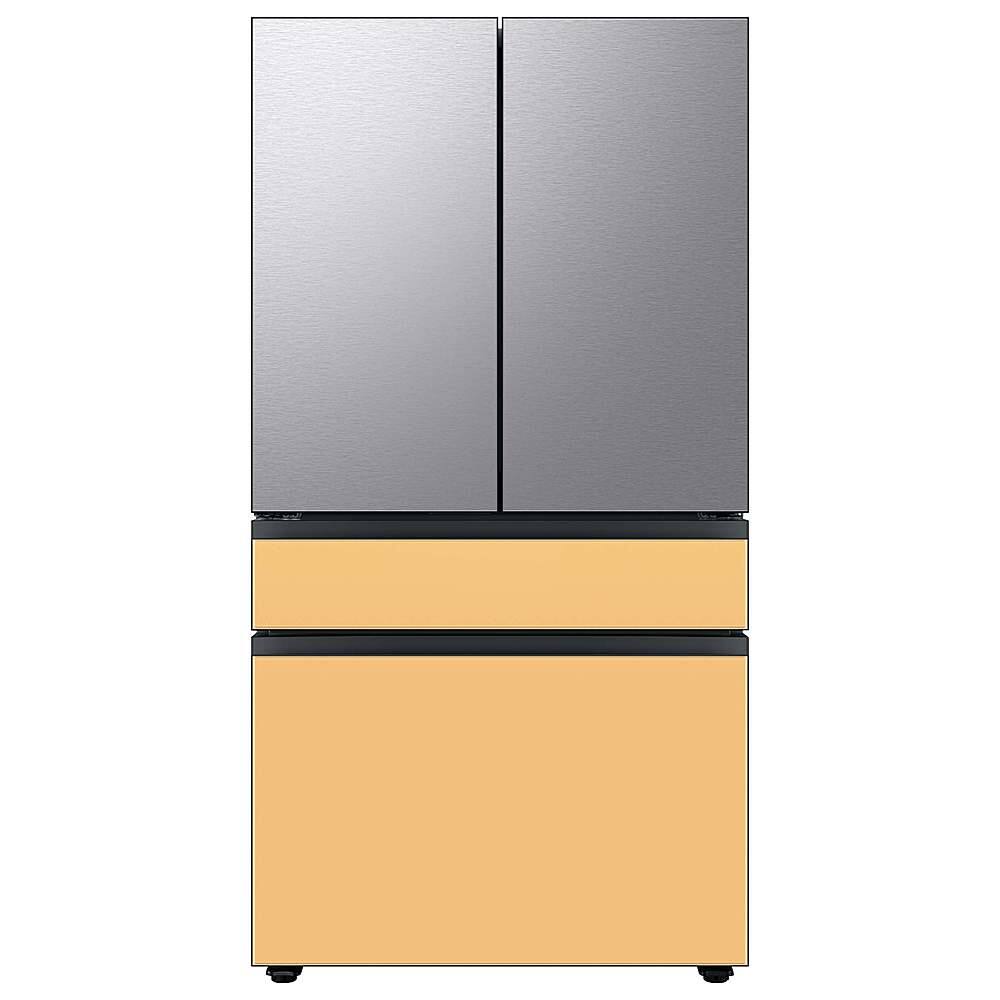 Alt View 12. Samsung - Bespoke 4-Door French Door Refrigerator Panel - Middle Panel - Sunrise Yellow Glass.