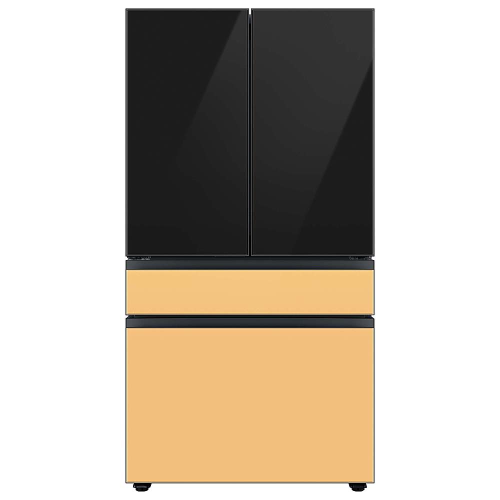Alt View 15. Samsung - Bespoke 4-Door French Door Refrigerator Panel - Middle Panel - Sunrise Yellow Glass.