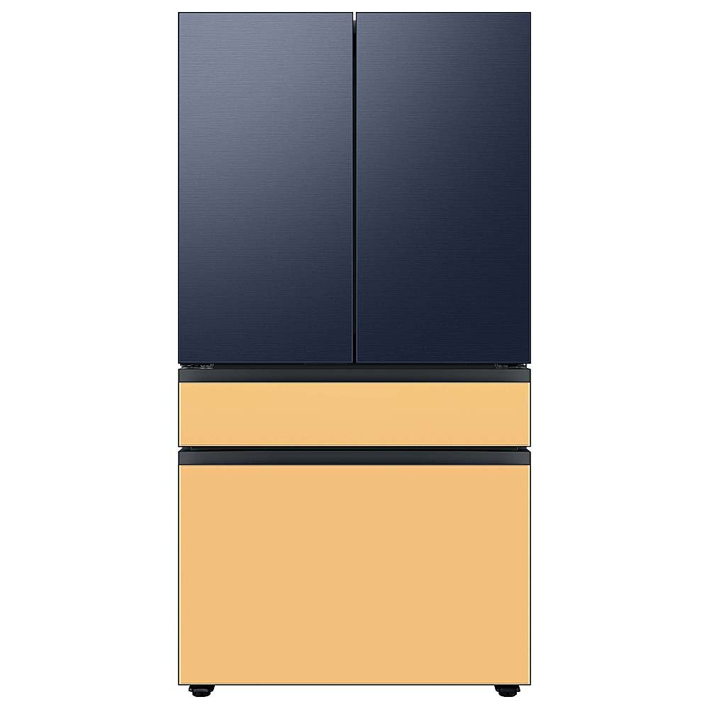 Alt View 16. Samsung - Bespoke 4-Door French Door Refrigerator Panel - Middle Panel - Sunrise Yellow Glass.