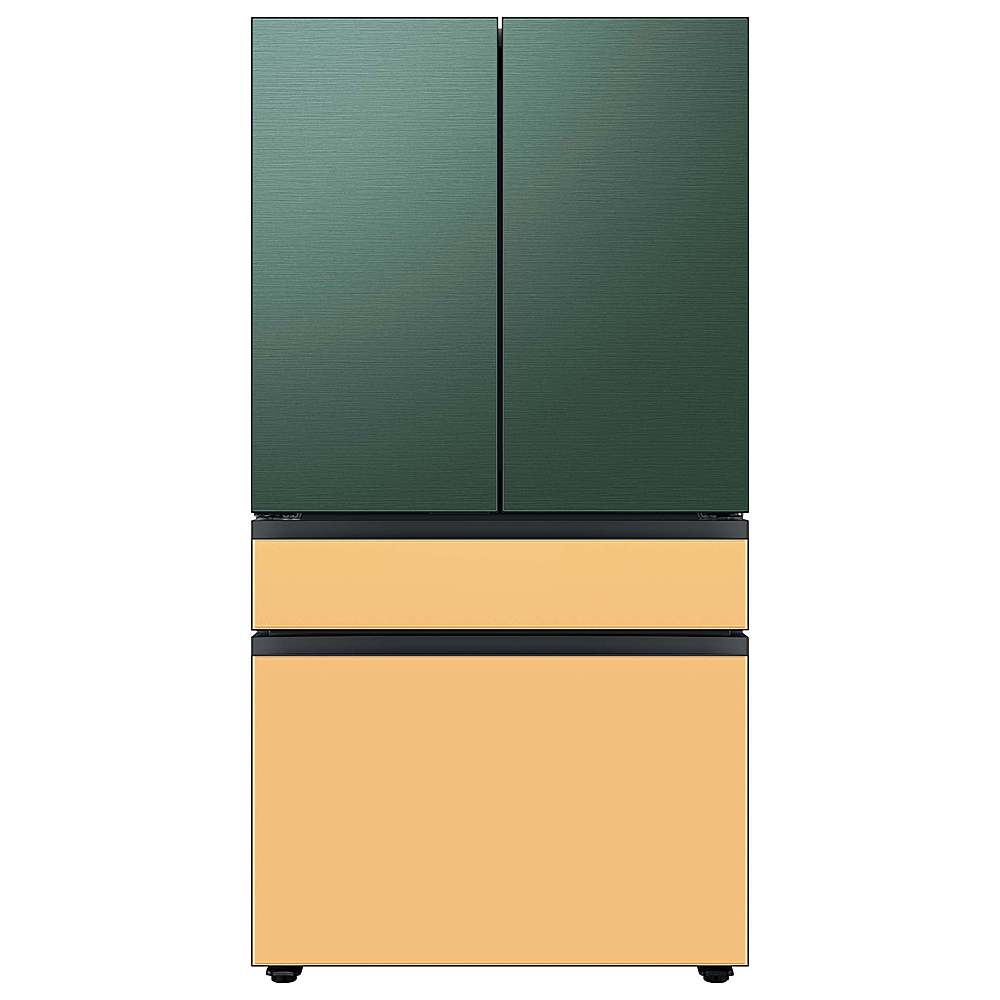 Alt View 17. Samsung - Bespoke 4-Door French Door Refrigerator Panel - Middle Panel - Sunrise Yellow Glass.