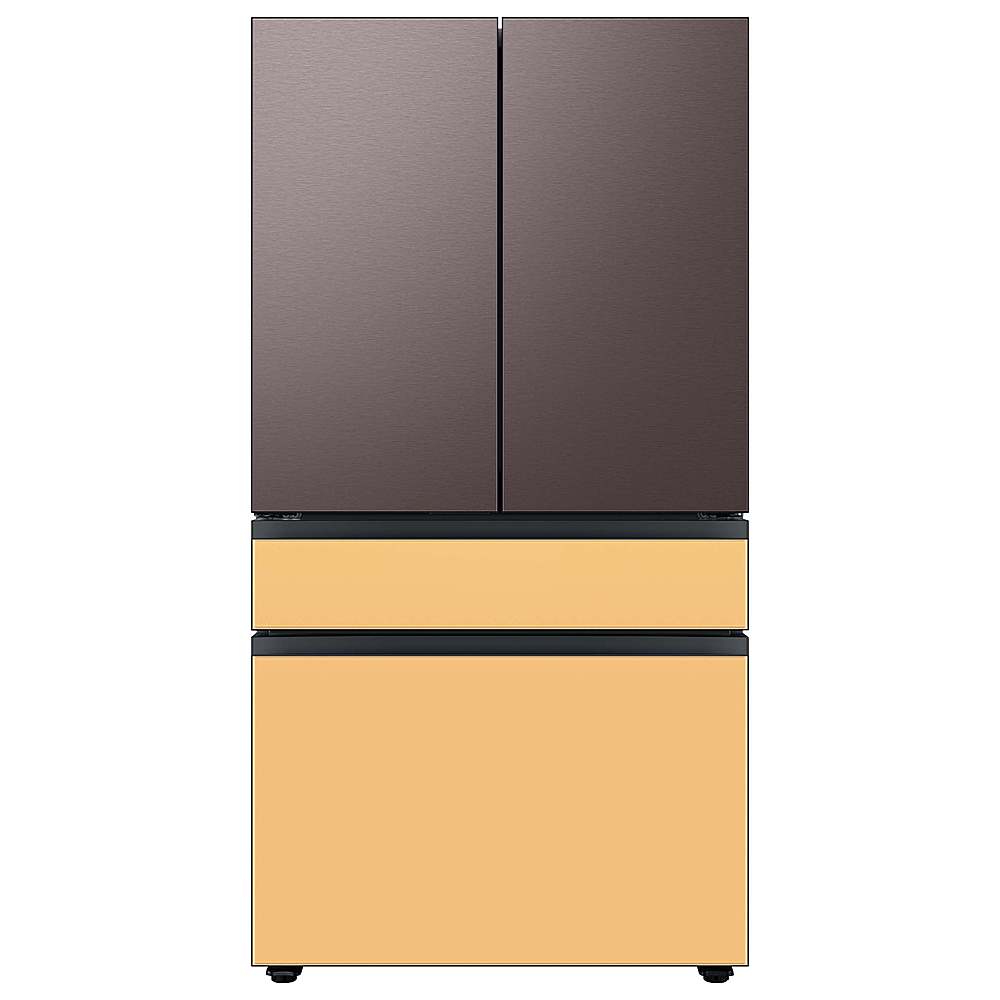 Alt View 18. Samsung - Bespoke 4-Door French Door Refrigerator Panel - Middle Panel - Sunrise Yellow Glass.