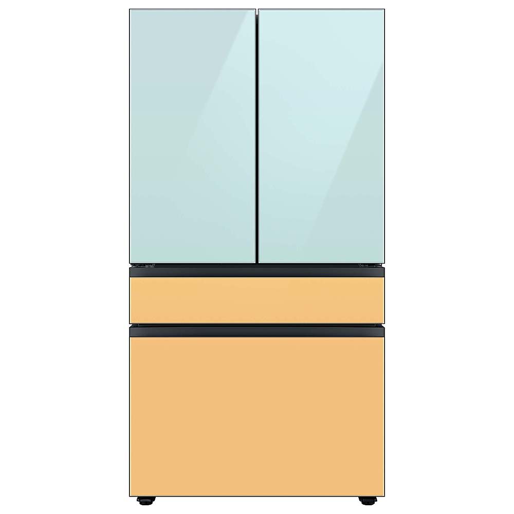 Alt View 19. Samsung - Bespoke 4-Door French Door Refrigerator Panel - Middle Panel - Sunrise Yellow Glass.