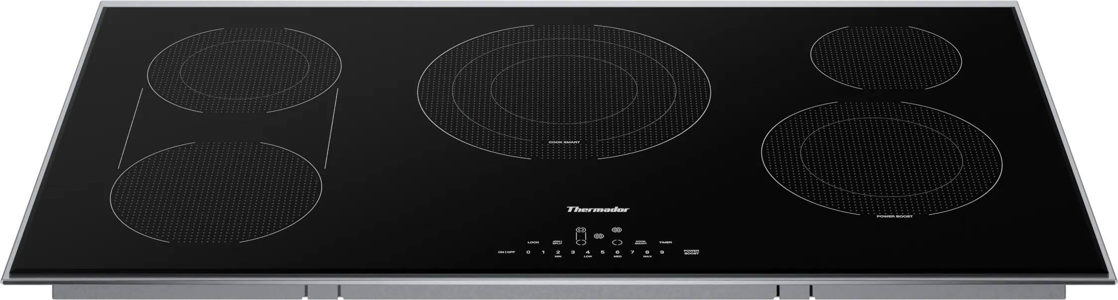Alt View 11. Thermador - Masterpiece Series 36" Built-In Electric Cooktop with 5 elements - Black.